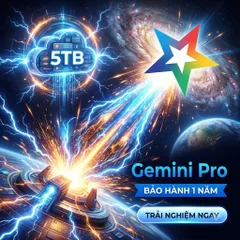 [HOÀN TIỀN 100%] Tài Khoản Gemini Pro + 5TB Google Drive (18 Tháng) - Bảo Hành 1 Đổi 1