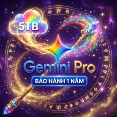 [HOÀN TIỀN 100%] Tài Khoản Gemini Pro + 5TB Google Drive (18 Tháng) - Bảo Hành 1 Đổi 1