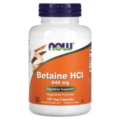 Viên uống hỗ trợ tiêu hóa Betaine HCl 648 mg hộp 120 viên của Now Foods 797617