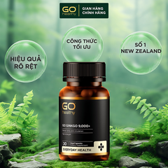 Viên Bổ Não Ginkgo 9000+ New Zealand GO Healthy (30 Viên)