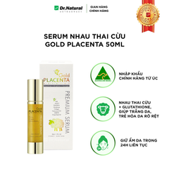 Serum Vàng Nhau Thai Cừu DrNatural Gold Placenta 50ml - Chống Nhăn, Làm Sáng Da, Cung Cấp Độ Ẩm, Dưỡng Mịn Da Từ Thiên Nhiên