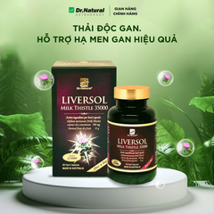 Viên Uống Bổ Gan Dr Natural Liversol Milk Thistle 35000 - Hỗ Trợ Chức Năng Gan, Giải Độc Gan Hiệu Quả, 60 Viên