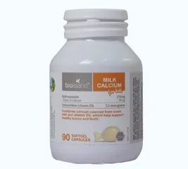 [Nhập khẩu] Viên uống Bioisland Milk Calcium For Kids Bổ sung Canxi và D3 cho trẻ (Hộp 90 viên)