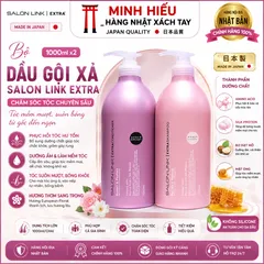 COMB0 Gội Xả Chuẩn Salon Cao Cấp Link Extra Nội Địa Nhật Bản 1000ml - Chăm Sóc Tóc Hư Tổn, Giúp Tóc Suôn Mượt