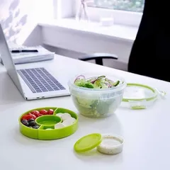 HỘP ĐỰNG SALAD 2 TẦNG EMSA CLIP & GO 1L