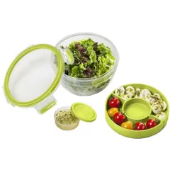 HỘP ĐỰNG SALAD 2 TẦNG EMSA CLIP & GO 1L