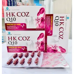 HK COZ Q10 - Bổ sung Coenzym Q10, hỗ trợ giảm cholesterol máu, nguy cơ xơ vữa động mạch, tốt cho tim mạch