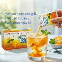 Bột pha nước uống Osol vị cam, giúp bù nước, điện giải khi bị sốt, tiêu chảy, ra nhiều mồ hôi (Hộp 40 gói)