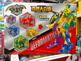 Bộ mô hình lắp ráp robot biến hình mô phỏng siêu nhân GAO GAORANGER BIAN 6804 giao mẫu ngẫu nhiên Beast fit  Bách thú đại hợp thể