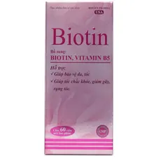 Viên uống Biotin 20.000 mcg + Vitamin B5 798250