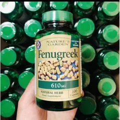 Viên uống Nature's Garden Fenugreek 610 mg |100 viên| Kích thích tuyến sữa hoạt động mạnh mẽ - Tăng tiết & cải thiện chất lượng sữa [S/P Chuẩn UK]