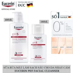 [Eucerin][Kèm Quà Tặng] Sữa Rửa Mặt Dịu Nhẹ Cho Da Nhạy Cảm - pH5 Facial Cleanser Sensitive Skin