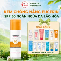 [Eucerin][Kèm Quà Tặng] Kem Chống Nắng Ngừa Da Lão Hóa FPS50+ - Sun Fluid Photoaging Control SPF 50+