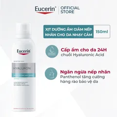 [Eucerin][Kèm Quà Tặng] Xịt Dưỡng Ẩm Eucerin Cho Da Nhạy Cảm - Hyaluron Moisturizing Mist Spray