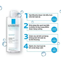 [La Roche-Posay] Nước Tẩy Trang Dành Cho Da Nhạy Cảm 400ml - Micellar Water Ultra Sensitive Skin