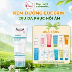 [Eucerin] [Kèm Quà Tặng] Kem Dưỡng Giúp Phục Hồi & Tái Tạo Da 50ml - Omega Ato-Calming Face Cream