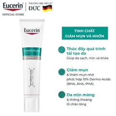[Eucerin][Quà Tặng] Gel Giảm Mụn Dành Cho Mụn Viêm & Không Viêm 40ml- Dermopure Clinical Peeling 10
