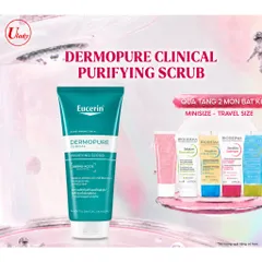 [Eucerin] [Kèm Quà Tặng] Tẩy tế bào chết  cho da mặt 100ML - DERMOPURE CLINICAL PURIFYING SCRUB