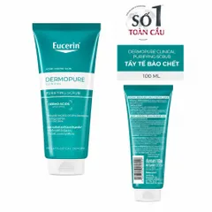 [Eucerin] [Kèm Quà Tặng] Tẩy tế bào chết  cho da mặt 100ML - DERMOPURE CLINICAL PURIFYING SCRUB