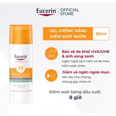 [Eucerin][Kèm Quà Tặng] Kem Chống Nắng Kiềm Dầu & Ngừa Mụn - Sun Dry Touch Acne Oil Control SPF 50+