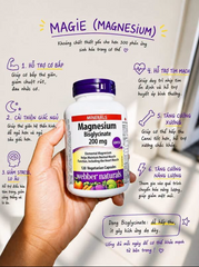 ⚡ Magnesium Bisglycinate 200mg hỗ trợ ngủ ngon, giảm căng thẳng 120 viên - Giao nhanh, tiết kiệm