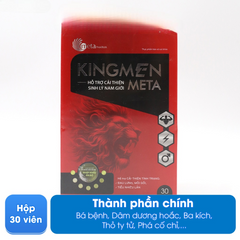 Bổ thận Kingmen Meta hỗ trợ cải thiện sức khoẻ nam, giảm đau lưng, mỏi gối, tiểu nhiều lần