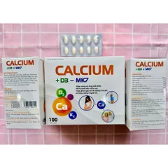 CALCIUM D3-MK7 - Bổ sung Calci cho trẻ nhỏ, người lớn - hộp 100 viên