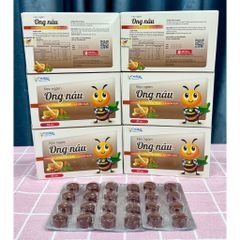 1 Hộp Kẹo ngậm ONG NÂU - Cao khô lá thường xuân, la hán quả