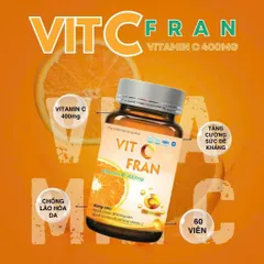 Vitamin C VIT C FRAN 400mg hỗ trợ làm đẹp da, tăng cường sức đề kháng (hộp 60 viên)