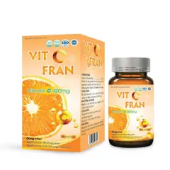 Vitamin C VIT C FRAN 400mg hỗ trợ làm đẹp da, tăng cường sức đề kháng (hộp 60 viên)