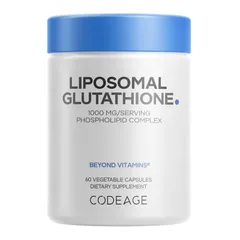 Codeage Liposomal Glutathione 1000mg - Tác động sâu vào bên trong tế bào hỗ trợ nám tàn nhang giúp da săn chắc mịn màng và trẻ trung hơn, sản xuất Mỹ