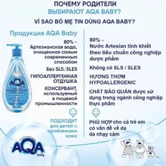 Dung Dịch Vệ Sinh Bé Gái 0–8 Tuổi AQA 250ml Chính Hãng Nga Hỗ Trợ Làm Sạch, Chăm Sóc Vùng Kín Dịu Nhẹ