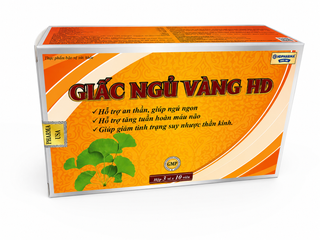 Viên Uống Hỗ Trợ Giấc Ngủ Vàng HD - Hộp 30 Viên
