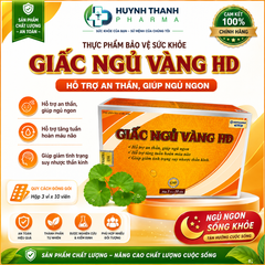 Viên Uống Hỗ Trợ Giấc Ngủ Vàng HD - Hộp 30 Viên