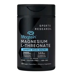 Magnesium L-Threonate Sports Research - Giúp thư giãn cơ bắp ngăn việc căng cơ chuột rút cải thiện trí nhớ sản xuất Mỹ