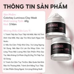 Mặt Nạ Đất Sét Colorkey Luminous Cleansing Clay 60g [hàng nhập khẩu]