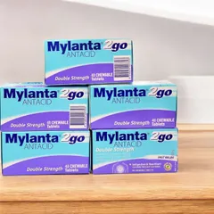 Viên nhai Mylanta Double strength giảm triệu chứng ợ hơi, bao tử, trào ngược dạ dày hộp 48 viên từ Úc