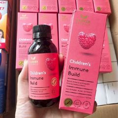 Siro Hacker Herbals Children's Immune Build |150 mL| Tăng cường hệ miễn dịch chuyên sâu & Hồi lực sau khi ốm dậy cho trẻ sơ sinh - 12 tuổi [S/P Chuẩn NZ]