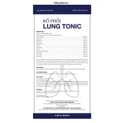 1 hộp Bổ Lung Tonic giúp tăng đề kháng, ngăn nhiễm virus, nhiễm khuẩn hệ hô hấp, giảm cơn ho, bảo vệ phổi.