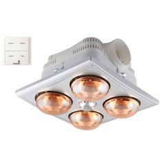 Đèn sưởi nhà tắm Heizen HE4BR 4 bóng âm trần có điều khiển