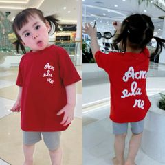 (Ảnh Thật) Áo Phông chữ cho Bé Trai và Bé Gái từ 10-20kg
