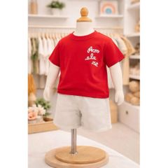 (Ảnh Thật) Áo Phông chữ cho Bé Trai và Bé Gái từ 10-20kg