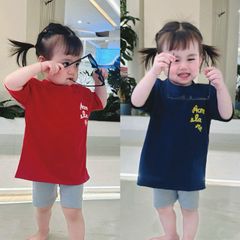 (Ảnh Thật) Áo Phông chữ cho Bé Trai và Bé Gái từ 10-20kg