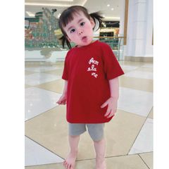 (Ảnh Thật) Áo Phông chữ cho Bé Trai và Bé Gái từ 10-20kg