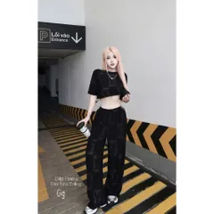 Set croptop dập nổi cá tính