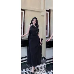 Đầm tuyết nhung dài xoè kèm vòng cổ kèm bông cao cấp chuẩn hình