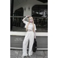 Set croptop dập nổi cá tính