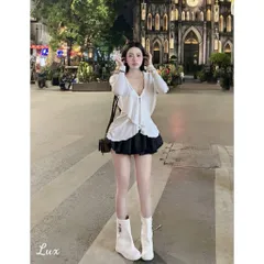 Set bèo tay dài phối chân váy ngắn siêu hot