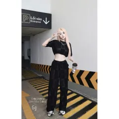 Set croptop dập nổi cá tính