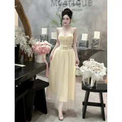 Đầm dây xoè dài, tùng phồng 2 lớp sang xịn